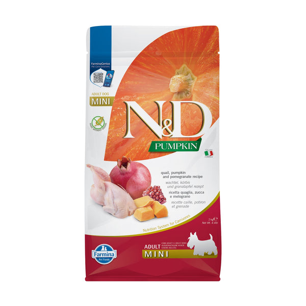 N&D CITROUILLE Chien PR Caille & Grenade SG 2kg