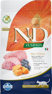 N&D CITROUILLE Chat Stérilisé Agneau, Potiron & Myrtille SG 1.5kg