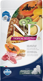 N&D TROPICAL Chiot MR & GR Agneau & Fruits Tropicaux 2kg