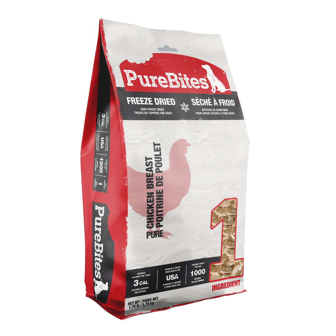 PureBites - Poitrine de Poulet - Gâteries ou Garnitures Lyophilisées pour Chiens