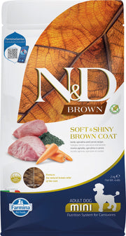 N&D BROWN Chien PR Agneau, Spiruline & Carotte SG 2kg