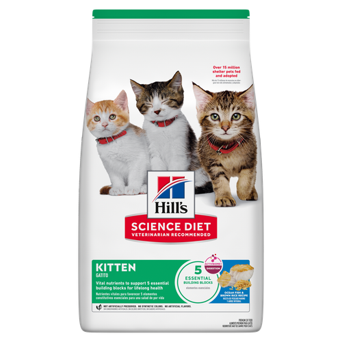 Hill's Science Diet - Poisson de Mer et Riz Brun - Nourriture Sèche pour Chatons
