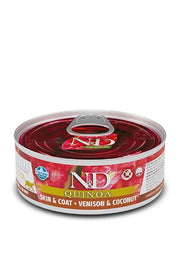 N&D QUINOA Chat Peau & Pelage Venaison et Noix Coco SG 80g