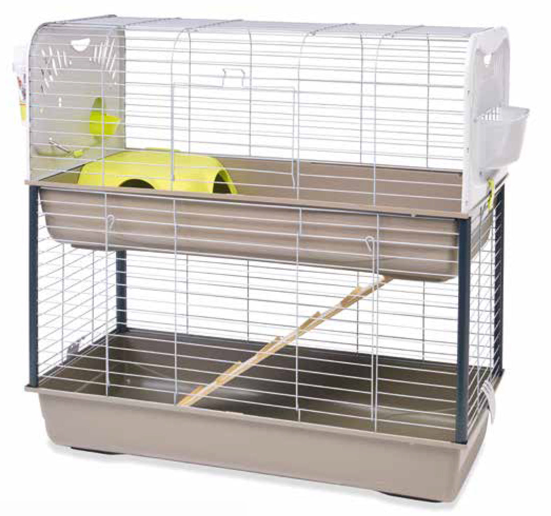 SAVIC Cage Caesar pour Lapins Chrome & Gris
