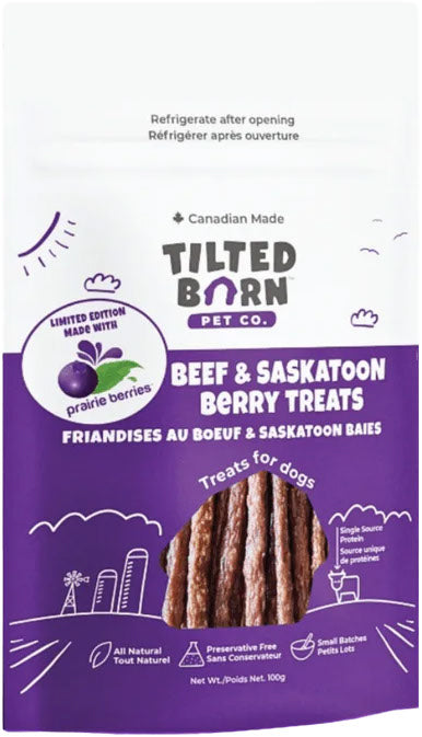 TILTED BARN Gâteries Chien Bâtonnets de Boeuf & Baies 100g