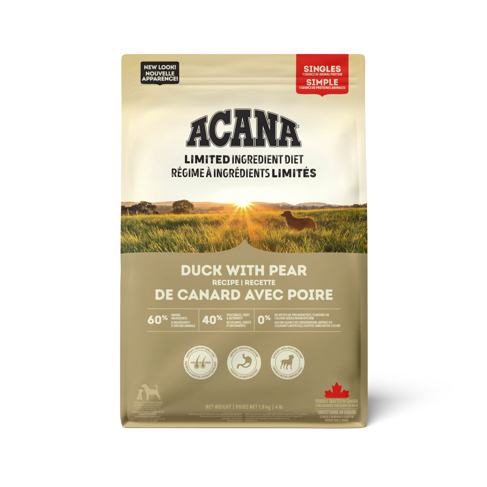 ACANA SINGLES Chien Canard & Poire 1.8kg