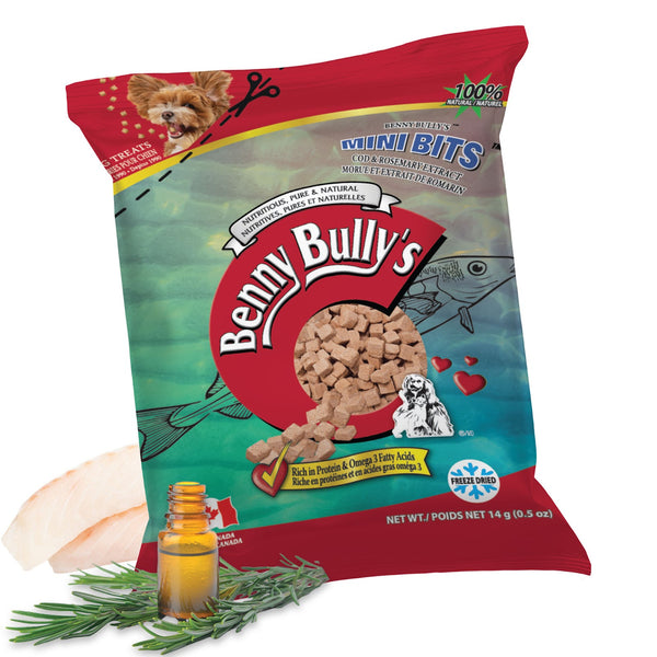 BENNY BULLY'S Gâteries Chien Mini Poisson Blanc & Romarin 14g