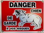 Voir l’image dans la galerie, PANCARTE "danger chien garde (à vos risques)"