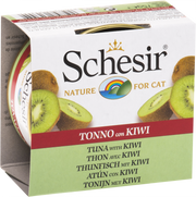 Schesir - Chat Adulte Thon, Morceaux de Kiwi et Riz - Nourriture Humide pour Chats