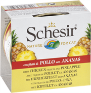 Schesir - Chat Adulte Poulet et Morceaux d'Ananas - Nourriture Humide pour Chats