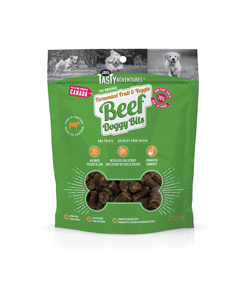 JAY'S TASTY Gâteries Chien Boeuf, Fruits & Légumes 170g