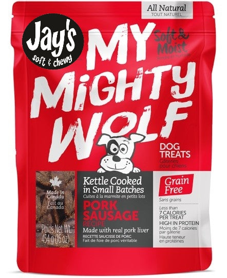 JAY'S MY MIGHTY WOLF Gâteries Chien Porc SG 450g