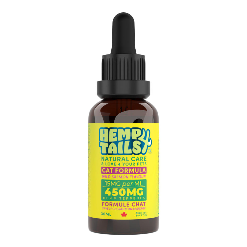 HEMP 4 TAILS Chat Huile de Chanvre Saumon 30ml