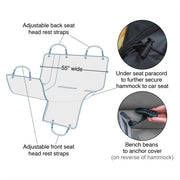 KURGO Housse pour la Voiture Style Hamac Gris