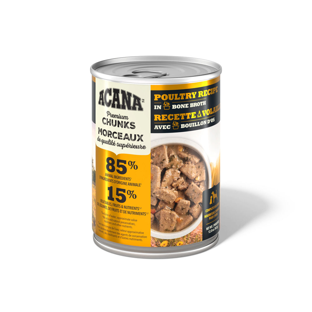 ACANA PREMIUM Chien Volaille avec Bouillon d'Os 363g