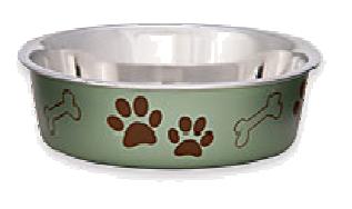 LOVING PETS BELLA Chien Bol Vert Métallique L