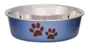 LOVING PETS BELLA Chien Bol Bleu Métallique S