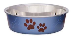 LOVING PETS BELLA Chien Bol Bleu Métallique S
