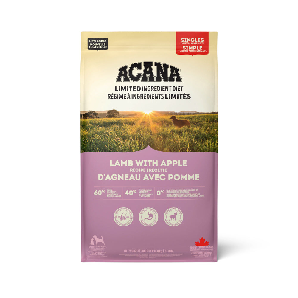 ACANA SINGLES Chien Agneau & Pomme 10.8kg