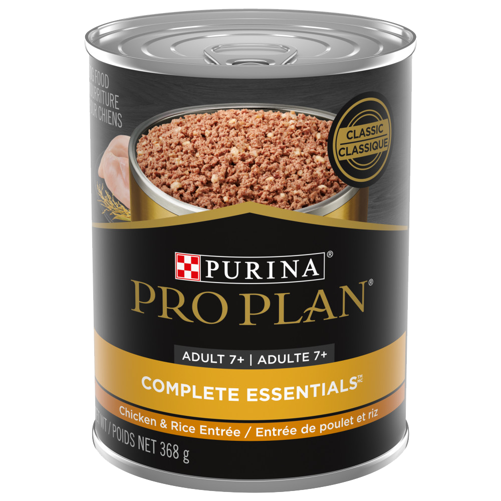 Purina Pro Plan - Chien Adulte 7+ Poulet et Riz en Pâté - Nourriture Humide pour Chiens