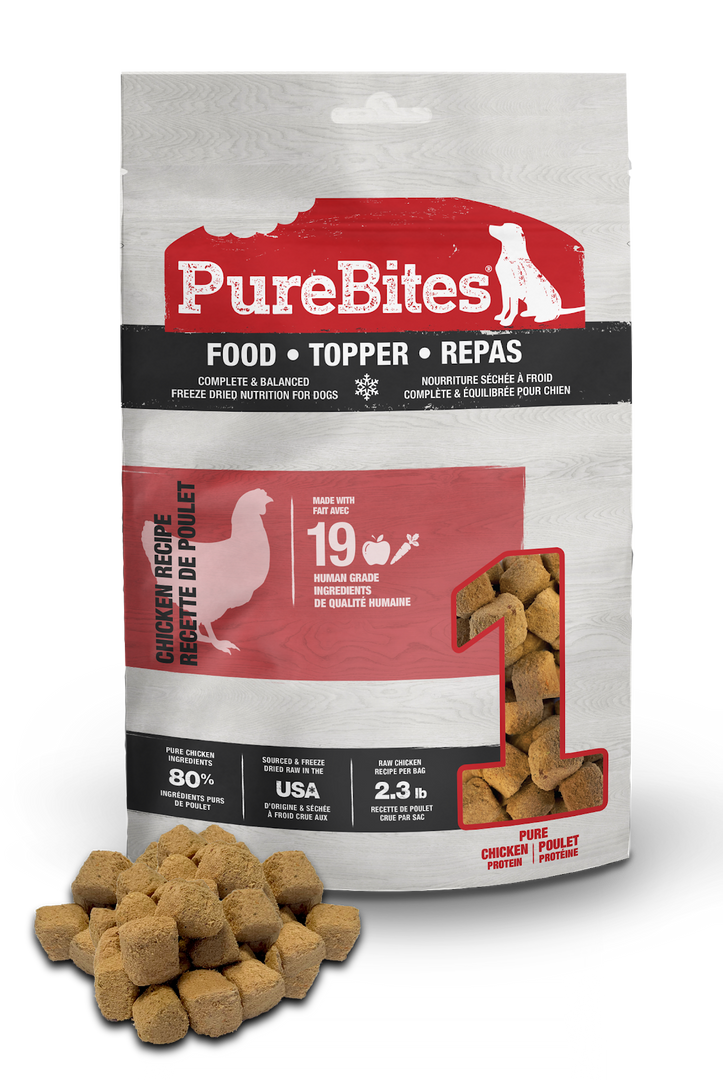 Purebites - Chien Poulet - Nourriture Sèche Lyophilisée pour Chiens