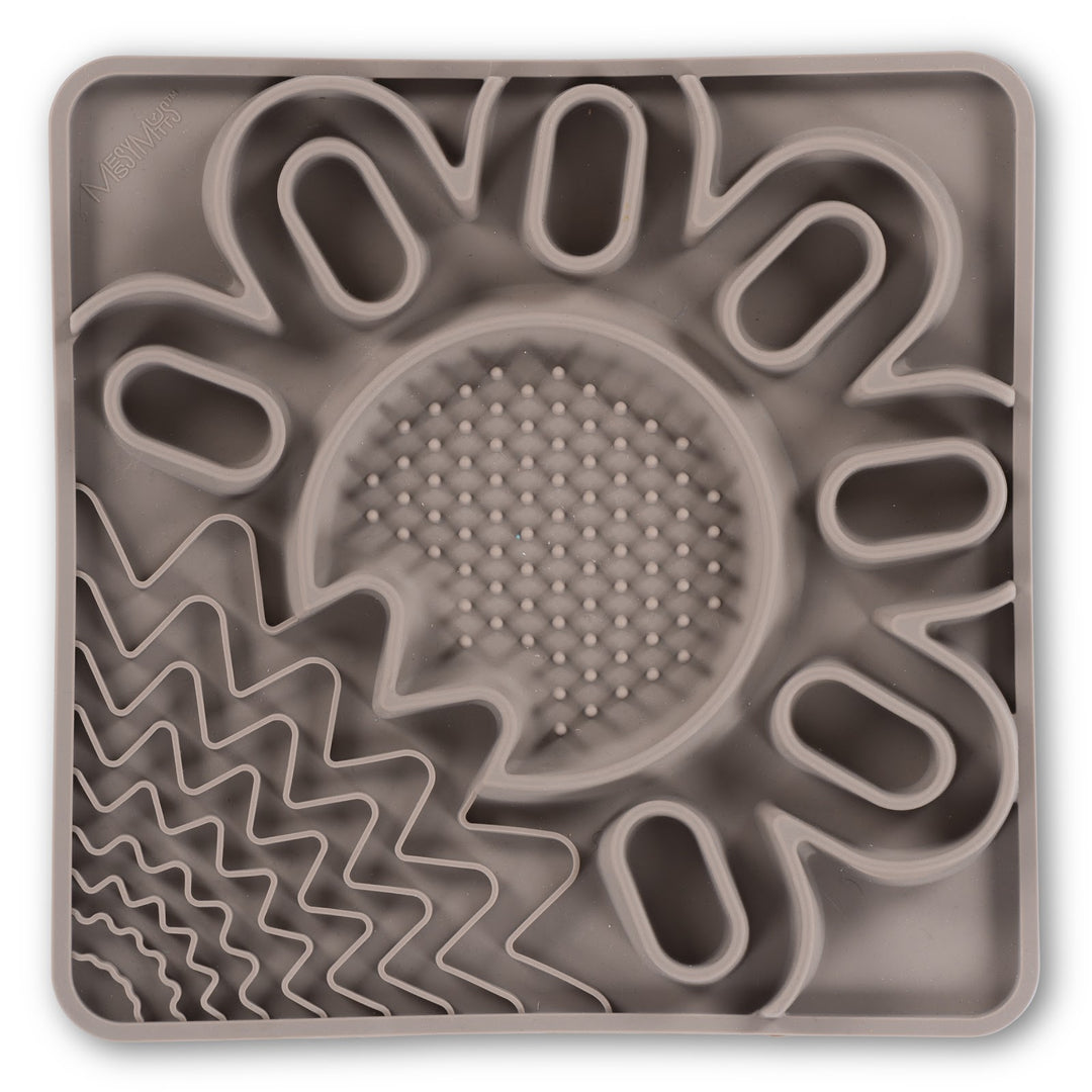 MESSY MUTTS Tapis Alimentation Mult-Surface Gris