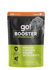 GO! BOOSTER Chien Immunitaire, Poulet Haché avec Sauce 79g