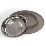MESSY CATS Bol Simple Inox Base Silicone Gris