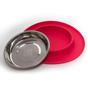 MESSY CATS Bol Simple Inox Base Silicone Rouge