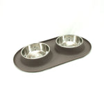 Voir l’image dans la galerie, MESSY MUTTS Bol Double Inox Base M Gris