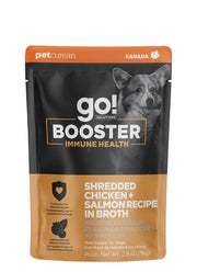 GO! BOOSTER Chien Immunitaire, Poulet & Saumon Bouillon 79g