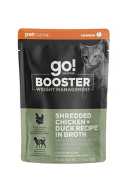 GO! BOOSTER Chat Contrôle du Poids, Poulet & Canard au Bouillon SG 71g