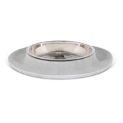 MESSY CATS Bol Simple Inox Base Silicone Gris Marbré