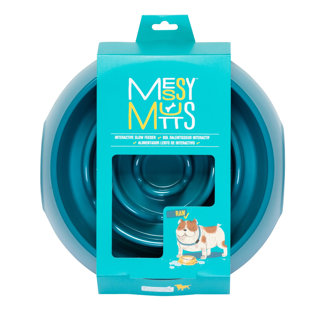 MESSY MUTTS Bol Ralentisseur Chien 3T Bleu