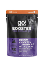 GO! BOOSTER Chat Contrôle du Poids, Poulet & Thon en Sauce SG 71g
