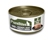 PureBites - Chat 100% Pur Pâté de Poulet et Boeuf - Nourriture Humide Sans Grains pour Chats