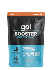 GO! BOOSTER Chat Santé Digestive, Poulet & Canard en Sauce SG 71g