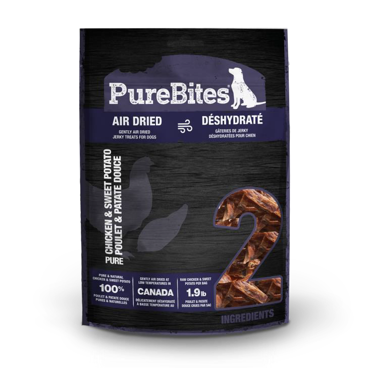 PureBites - Jerky de Poulet et Patate Douce - Gâteries Déshydratées pour Chiens