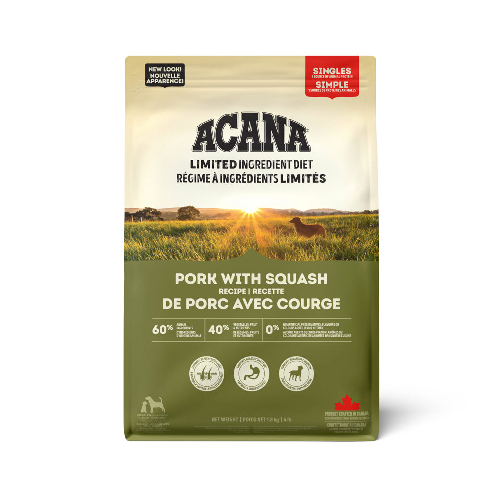 ACANA SINGLES Chien Porc & Courge 1.8kg
