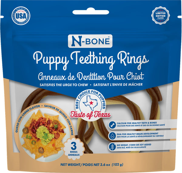 N-BONE Gâteries Chiot Anneaux Queso Con Carne 102g