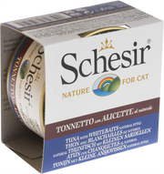 Schesir - Chat Adulte Thon, Blanchailles et Riz au Naturel en Eau de Cuisson - Nourriture Humide pour Chats