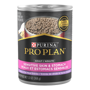 Purina Pro Plan - Chien Adulte Peau et Estomac Sensibles, Dinde et Avoine en Pâté - Nourriture Humide pour Chiens
