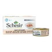 Schesir - Chat Adulte Thon et Saumon en Gelée - Multipak de 6 x 50 g - Nourriture Humide pour Chats
