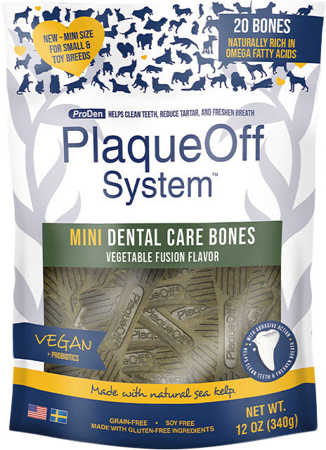 PLAQUEOFF Gâteries Chien Mini Os Légumes 340g