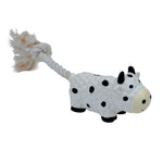 Voir l’image dans la galerie, LI'L PALS Jouet Chien Vache Latex &amp; Corde 8.5"