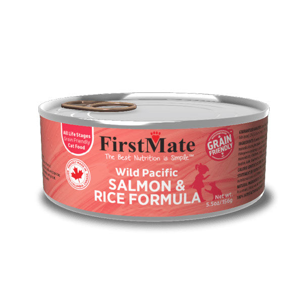 FIRSTMATE Chat Pâté Saumon & Riz 156g