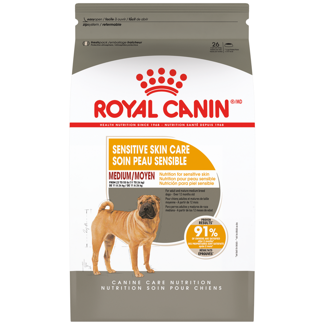 Royal Canin Moyen - Soin Peau Sensible - Nourriture Sèche pour Chiens Adultes