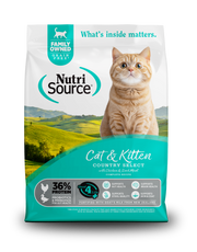 NutriSource - Chat Country Select Poulet et Canard - Nourriture Sèche Sans Grains pour Chats