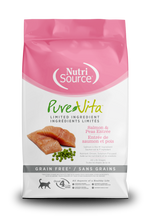 Voir l’image dans la galerie, NutriSource PureVita - Chat Saumon et Pois - Nourriture Sèche à Ingrédients Limités Sans Grains pour Chats