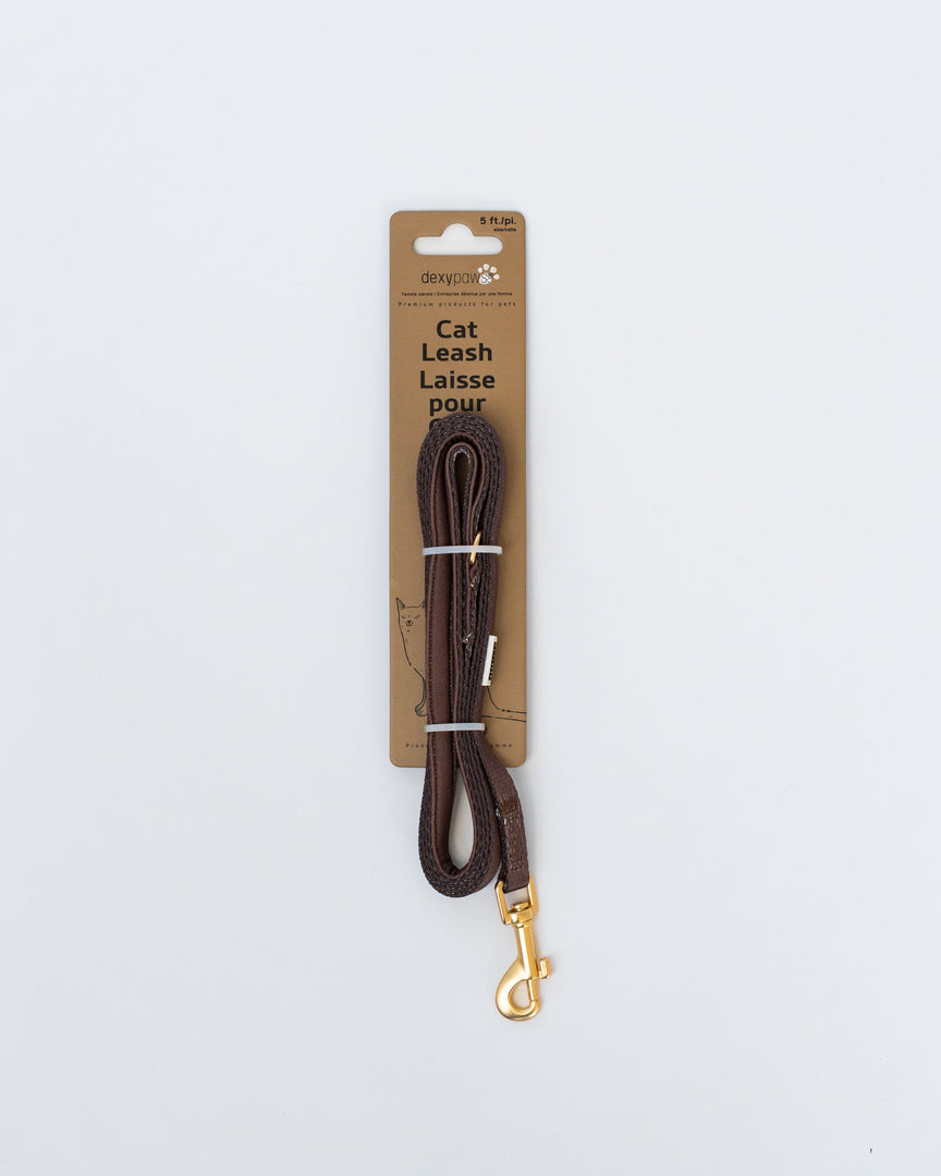 DEXYPAWS Chat Laisse Polyester 5' Espresso